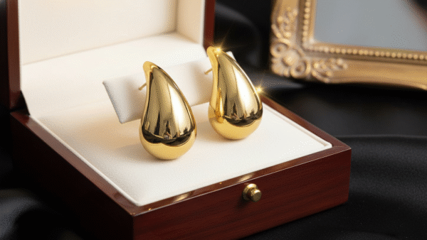 Shopyanatra Stylish Gold-Plated Teardrop Earrings for Women
